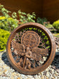 St. Benedict Medal Wood Wall Art with Angel Warrior