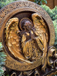 Guardian Angel Wood Figurine