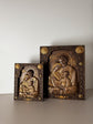 Holy Familly Wooden Carved Byzantine Image