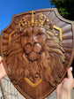 Lion King Wooden Carved Plaque