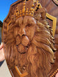 Lion King Wooden Carved Plaque