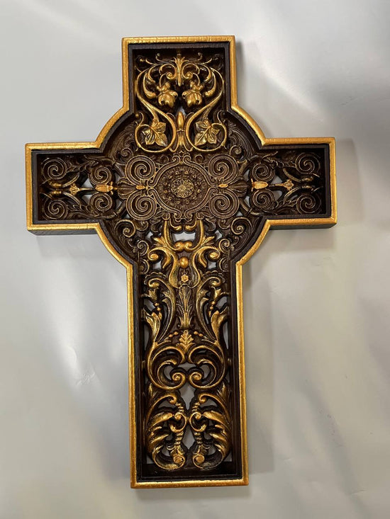 Wall cross Wooden religious home decor - Kozak Work Shop