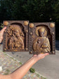 Virgin Mary and Jesus Set of two Wooden panels