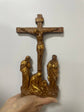 Wall Wooden Carved  Golgotha on the stand