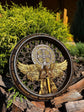 St. Benedict Medal Wood Wall Art with Angel Warrior
