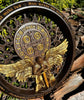 St. Benedict Medal Wood Wall Art with Angel Warrior