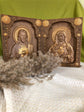 Sacred Heart of Jesus and Immaculate Heart of Mary Set of two Wooden panels