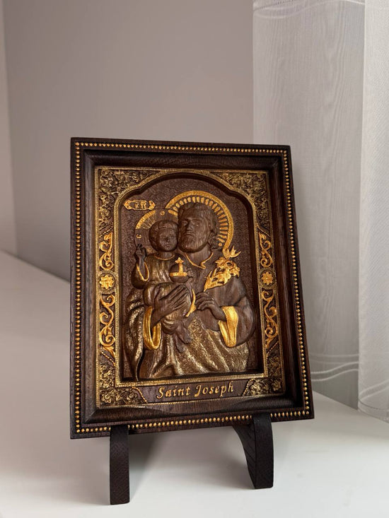 Saint Joseph with a Stand 6x7 inches