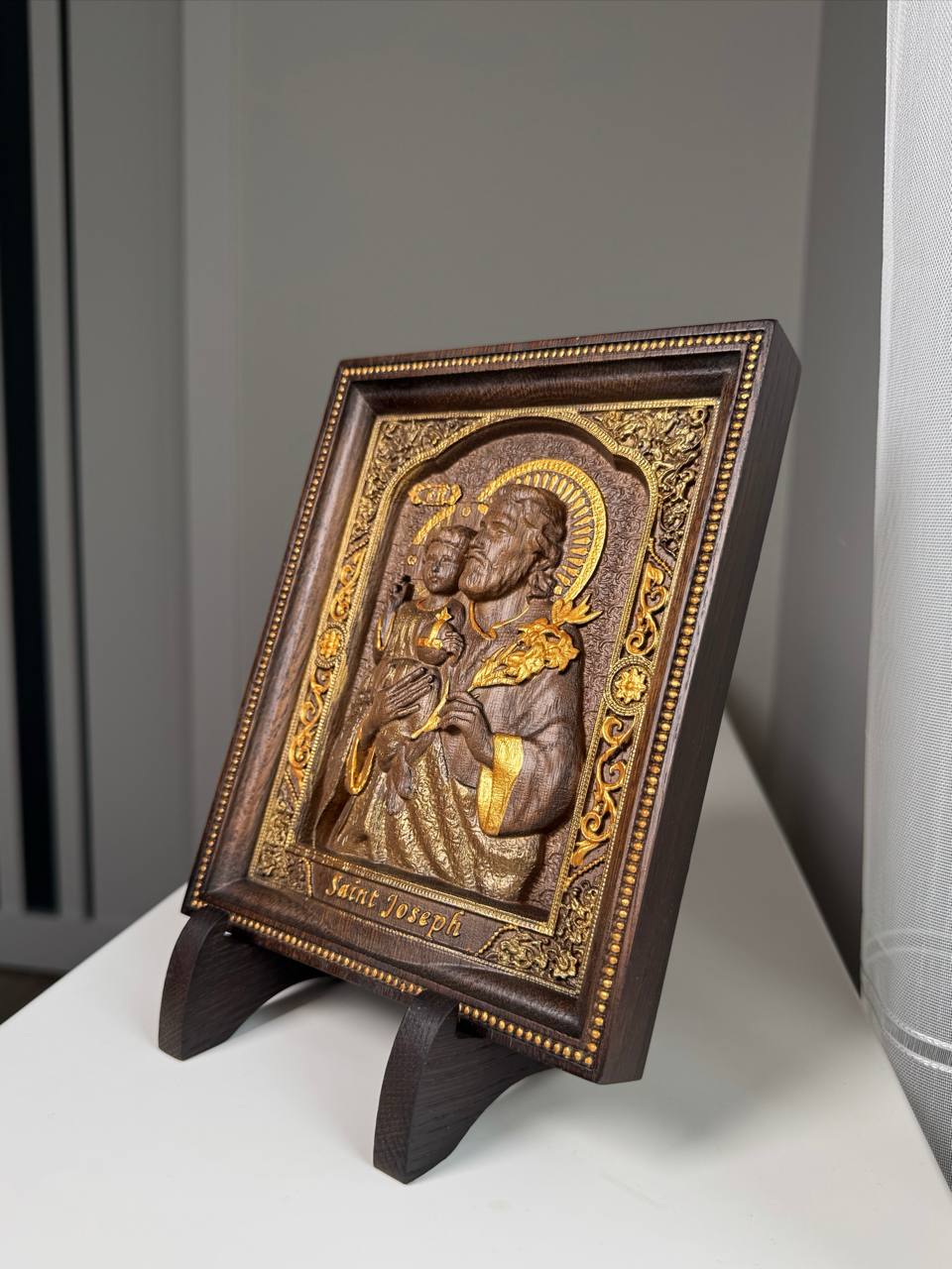 Saint Joseph with a Stand 6x7 inches - Kozak Work Shop