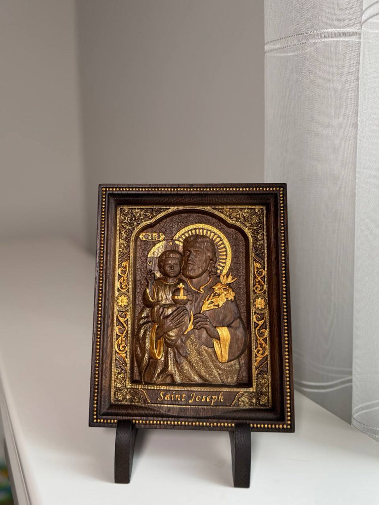 Saint Joseph with a Stand 6x7 inches - Kozak Work Shop