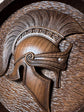 Greek Helmet Wooden Plaque - Kozak Work Shop