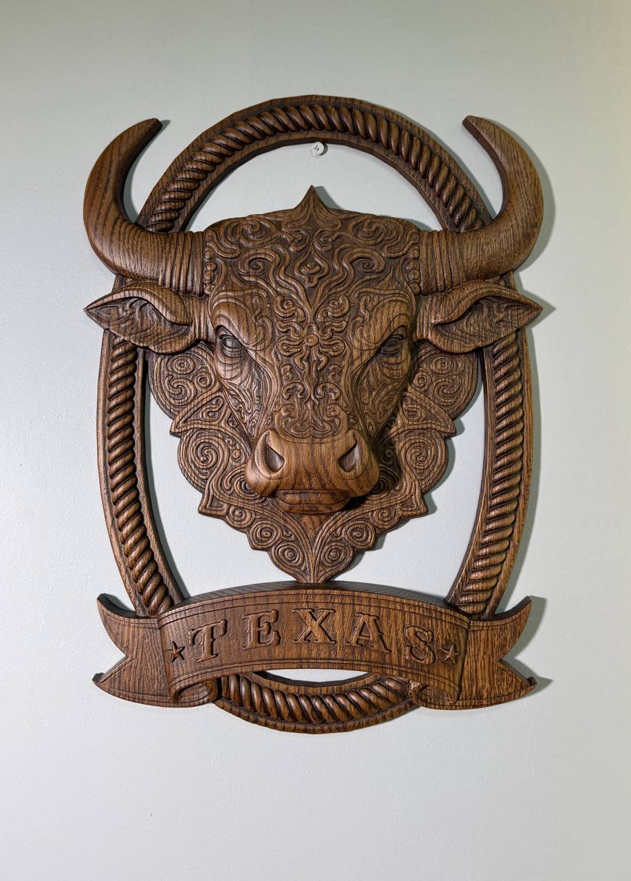 Texas Bull  Wall Art - Kozak Work Shop