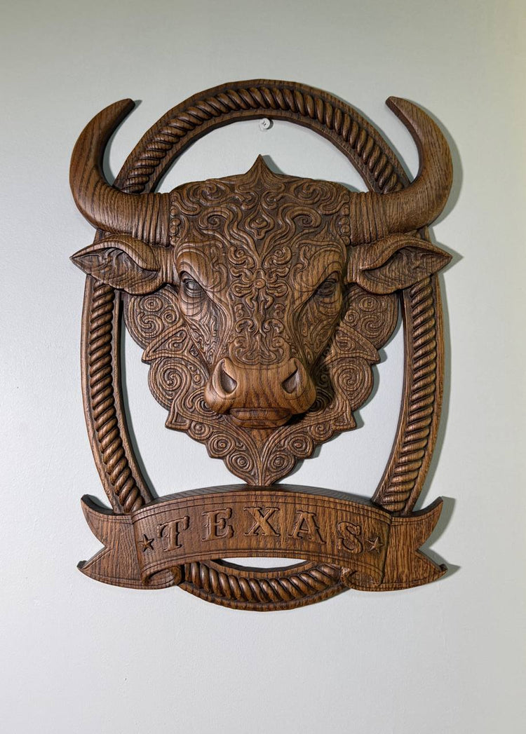 Texas Bull  Wall Art - Kozak Work Shop
