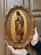 Our Lady of Guadalupe Wooden Sculpture Oval - Kozak Work Shop