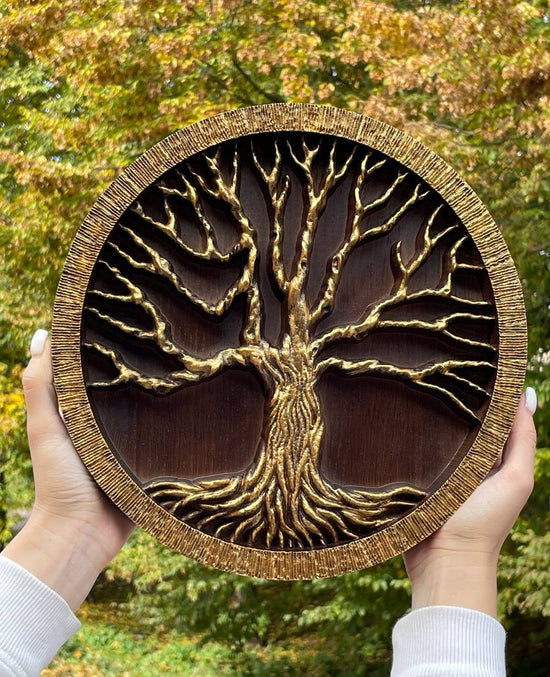 Tree of life Wooden Bas Relief - Kozak Work Shop