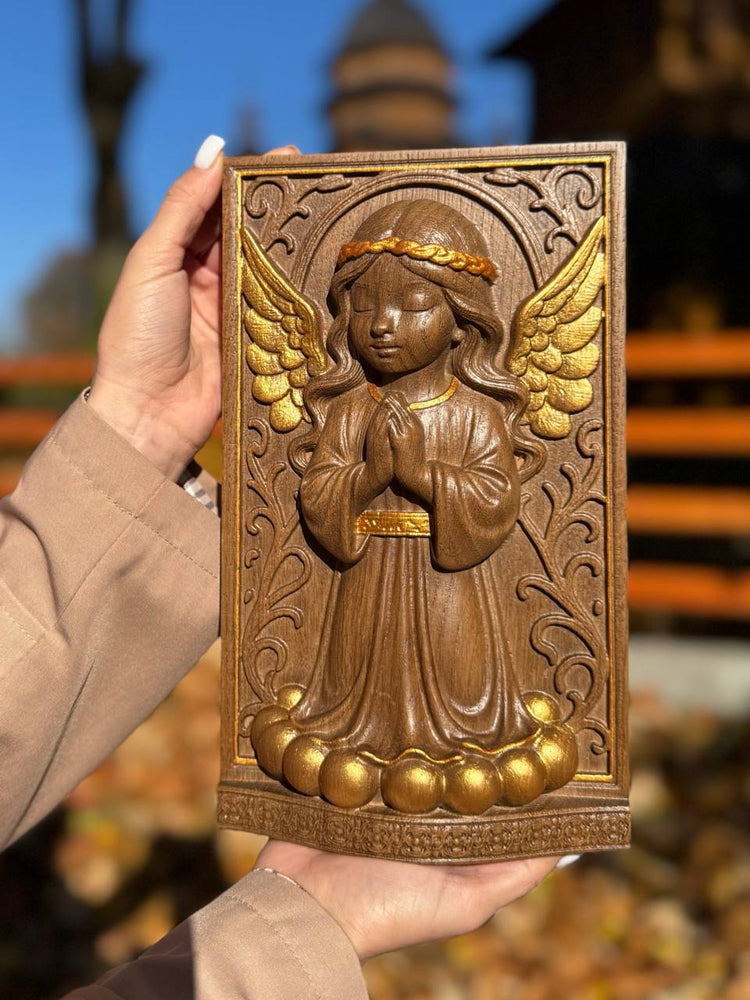 Angel Wooden Carving - Kozak Work Shop