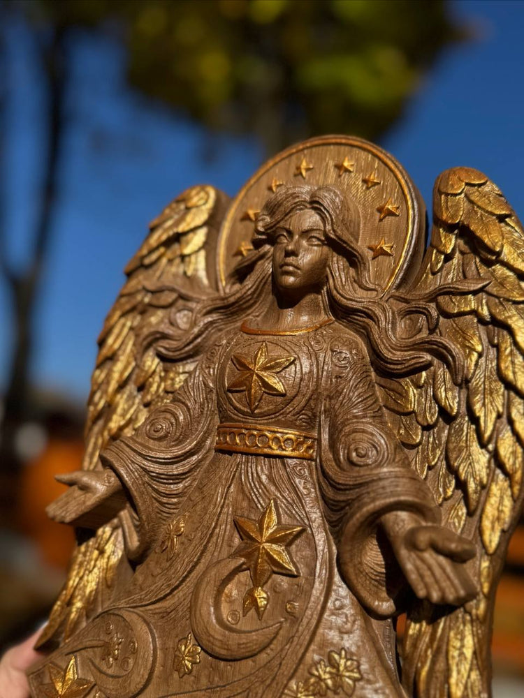 Christmas Angel Wooden Carving - Kozak Work Shop