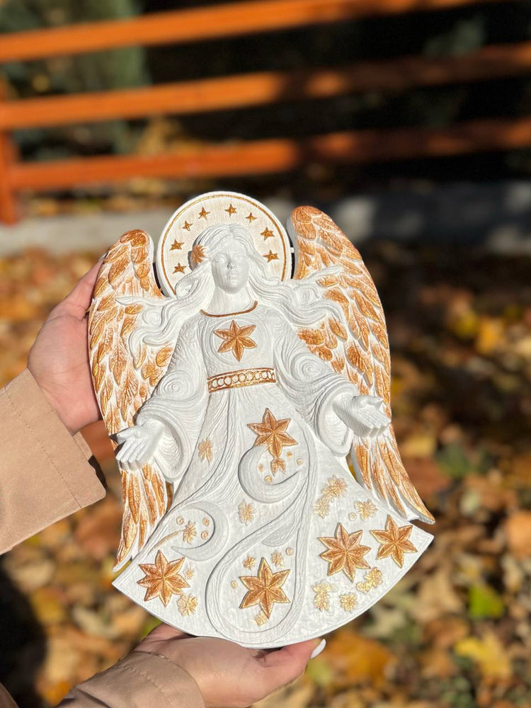 Christmas Angel Wooden Carving - Kozak Work Shop