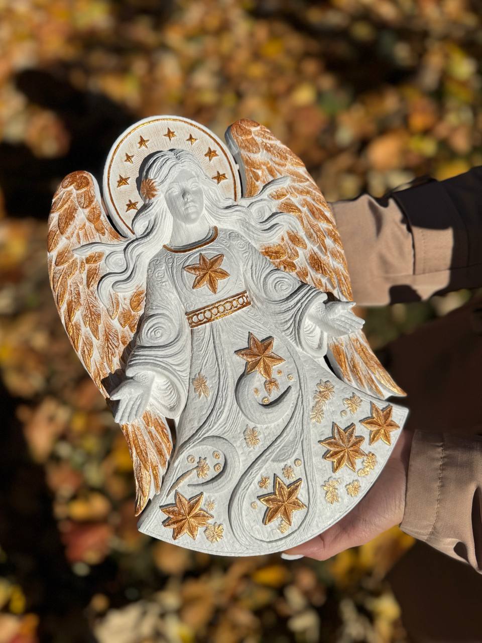 Christmas Angel Wooden Carving - Kozak Work Shop