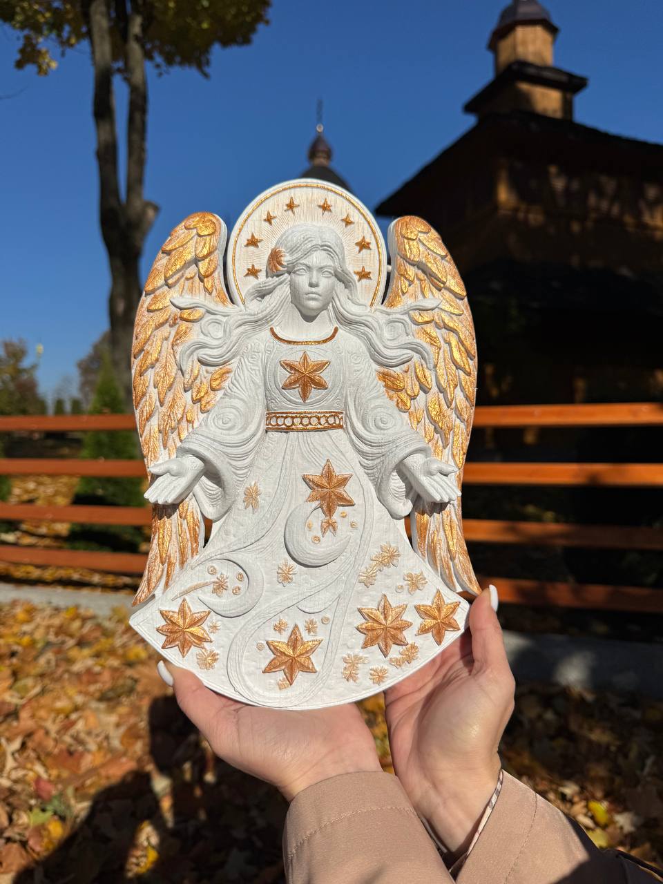 Christmas Angel Wooden Carving - Kozak Work Shop