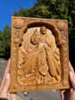 Divine Mercy Icon on Solid Oak