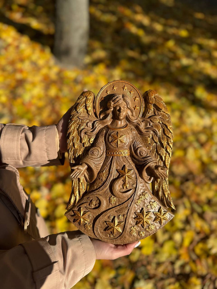 Christmas Angel Wooden Carving - Kozak Work Shop