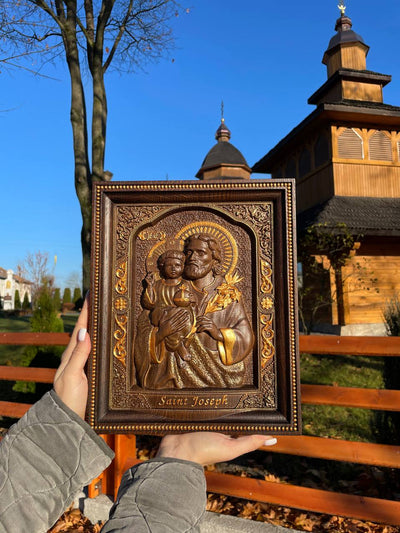 Saint Joseph with Baby Jesus - Kozak Work Shop