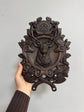 Deer Head Wooden Carved Plaque