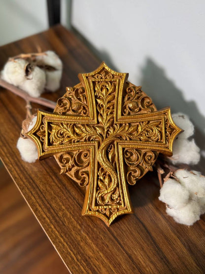 Tree of Life wooden cross - Kozak Work Shop