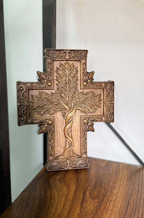 Tree of Life handmade cross