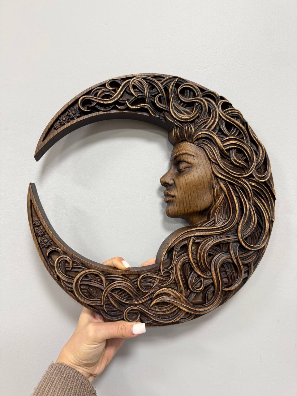 Crescent Moon with Woman Face - Kozak Work Shop
