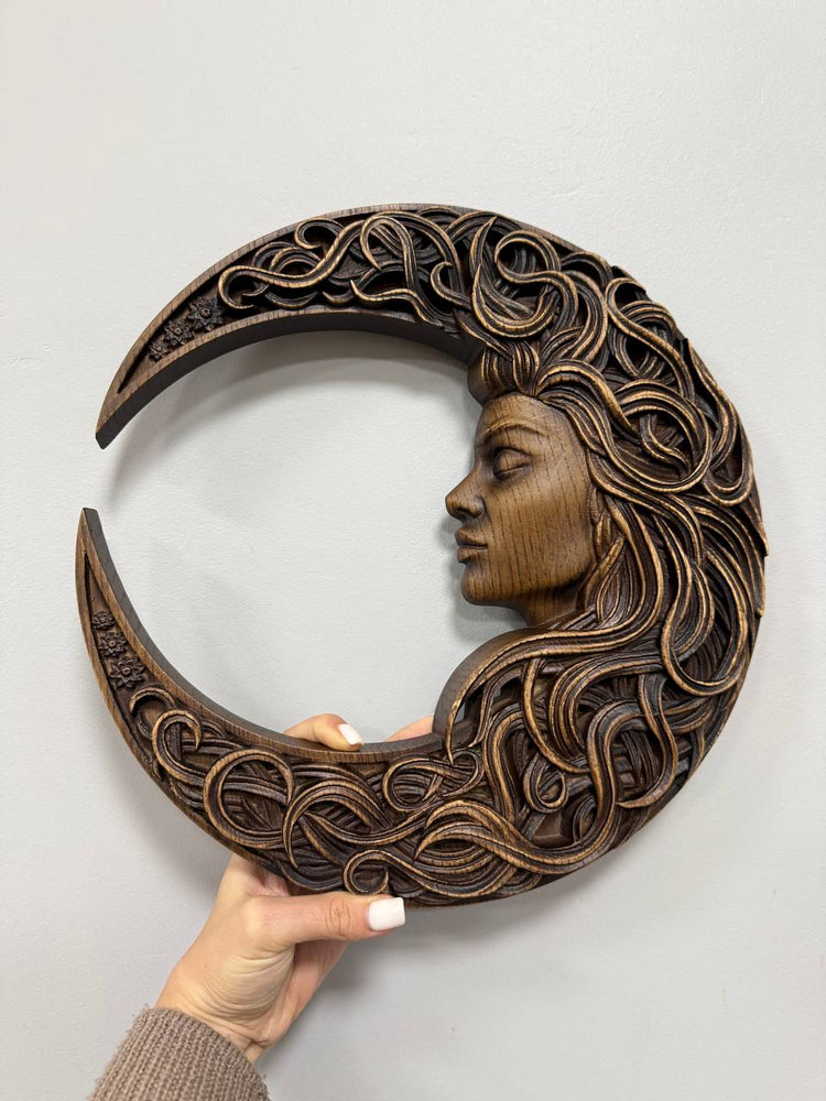 Crescent Moon with Woman Face - Kozak Work Shop
