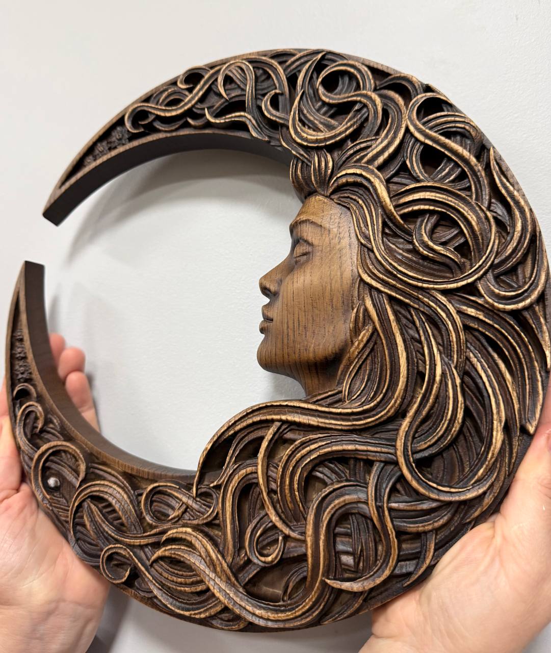 Crescent Moon with Woman Face - Kozak Work Shop