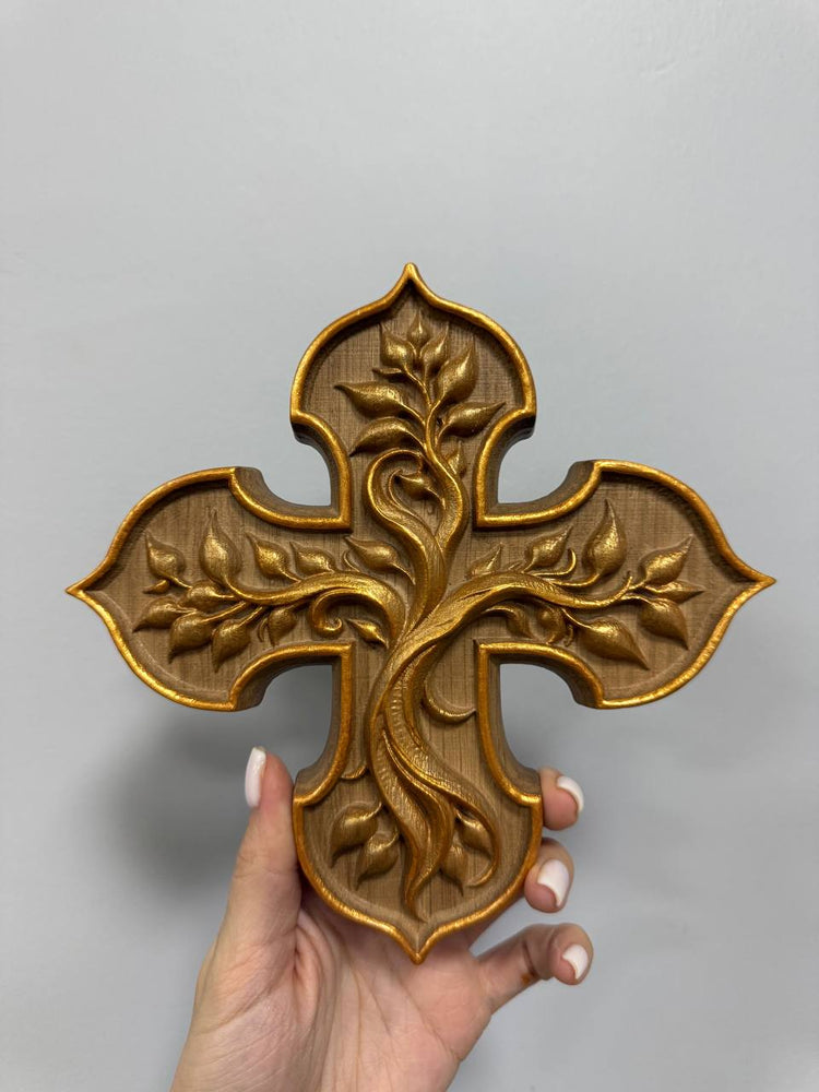 Tree of Life Wooden Cross - Kozak Work Shop