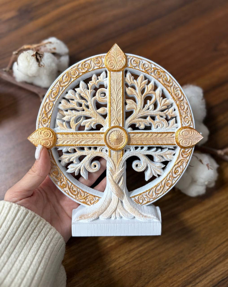 Personalized Tree of Life Cross - Kozak Work Shop