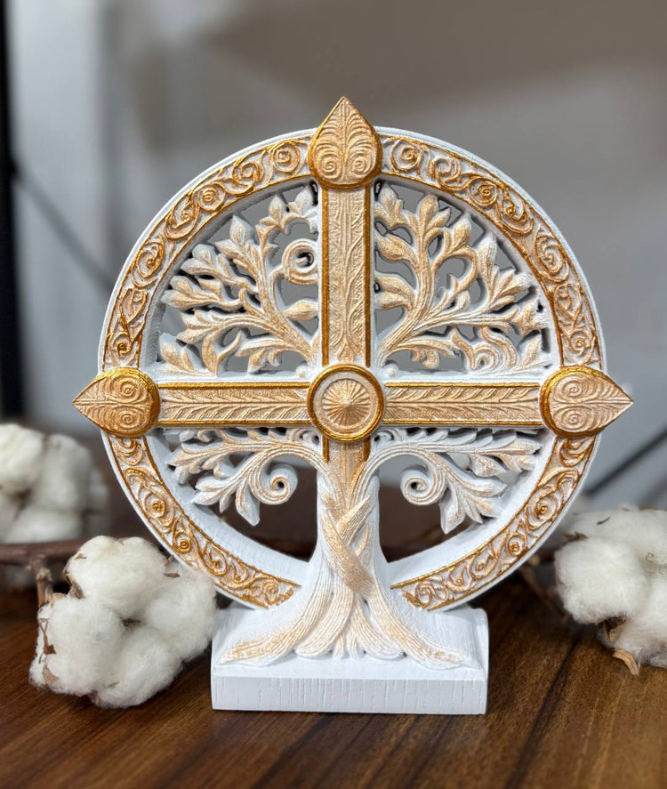Personalized Tree of Life Cross - Kozak Work Shop