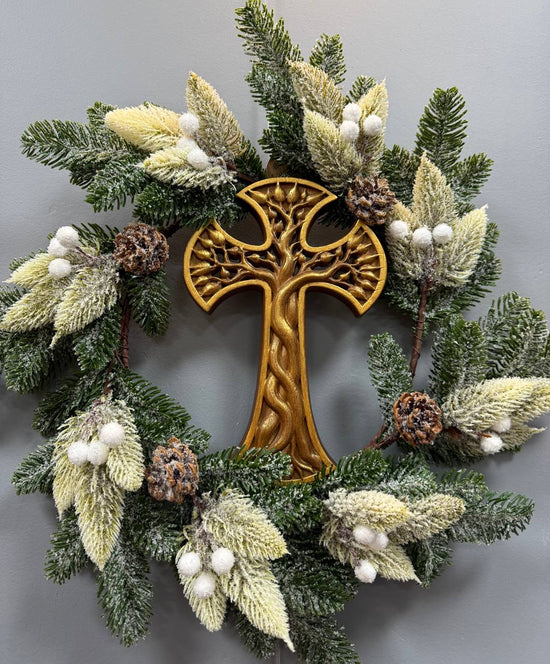 Wall Decor with Tree of Life  Cross - Kozak Work Shop