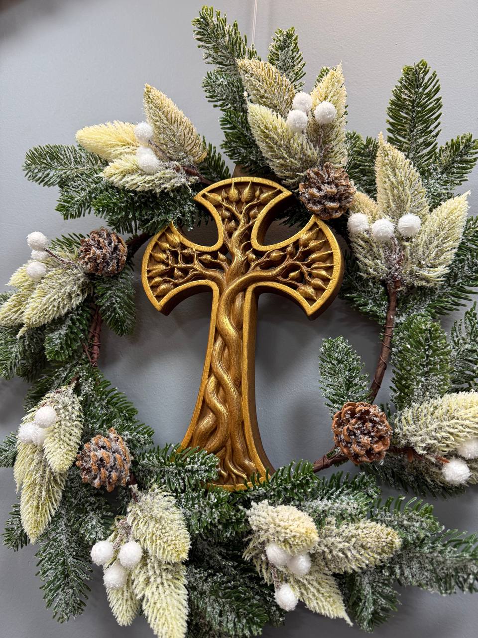 Wall Decor with Tree of Life  Cross - Kozak Work Shop