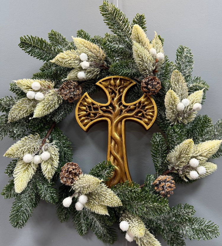 Wall Decor with Tree of Life  Cross - Kozak Work Shop