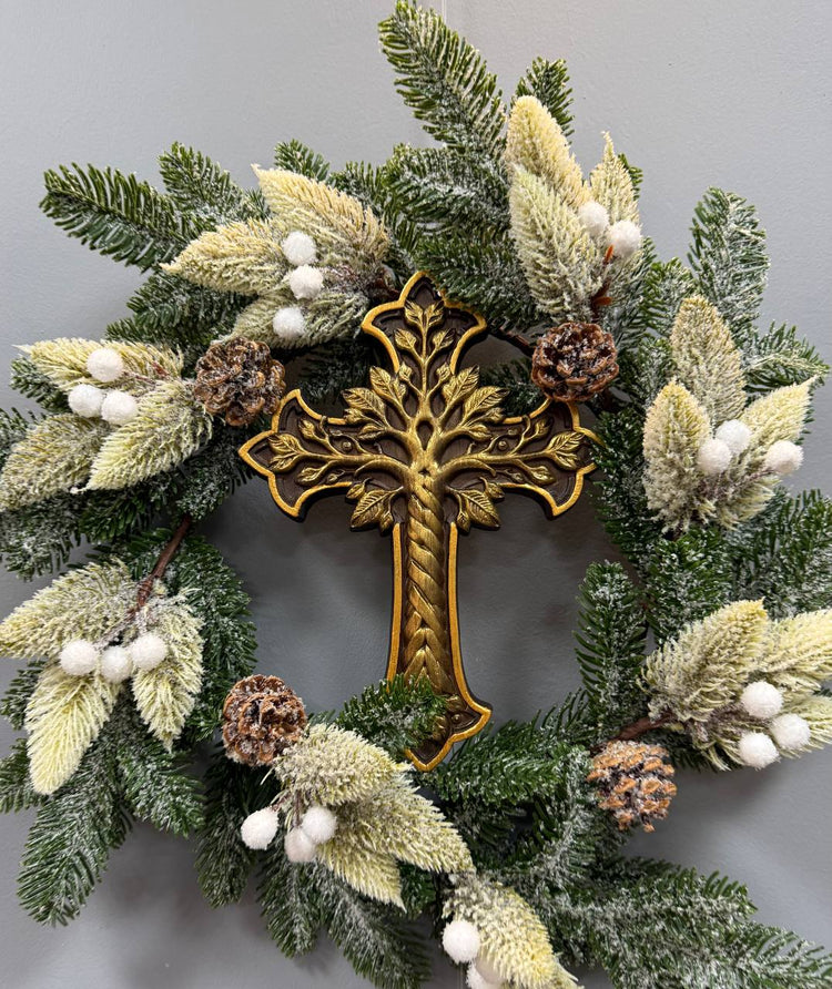 Wooden Cross Tree of Life - Kozak Work Shop