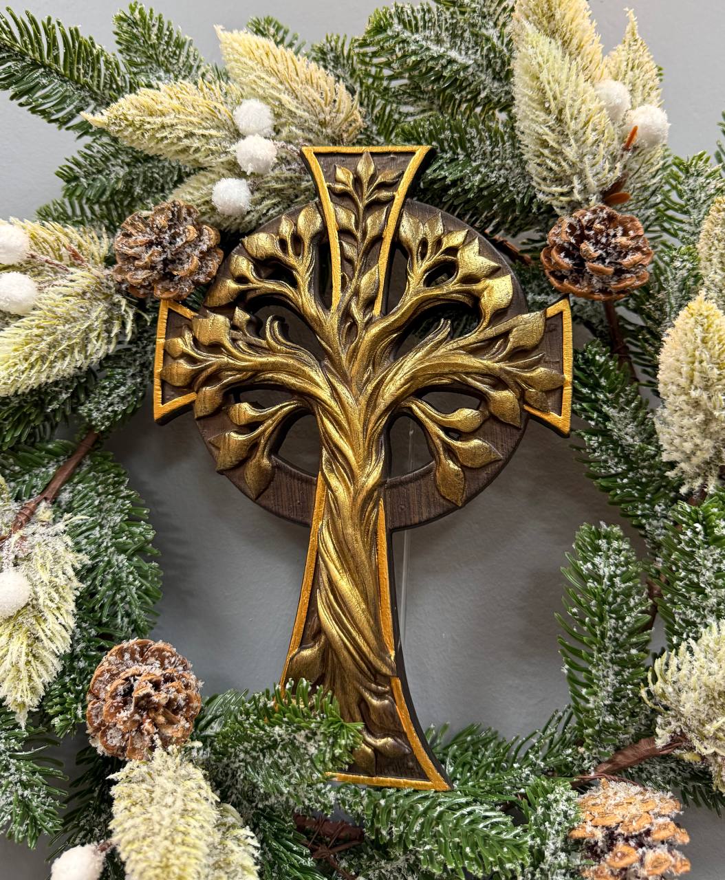 Christian Cross with Tree of Life - Kozak Work Shop