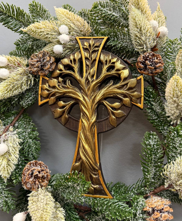 Christian Cross with Tree of Life - Kozak Work Shop