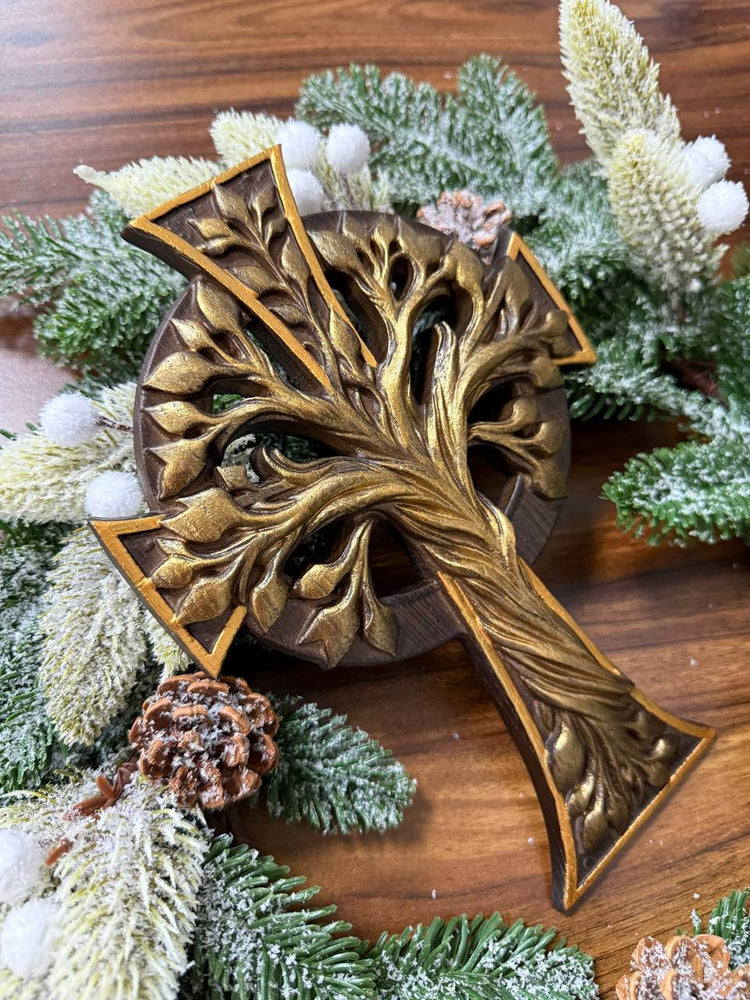 Christian Cross with Tree of Life - Kozak Work Shop