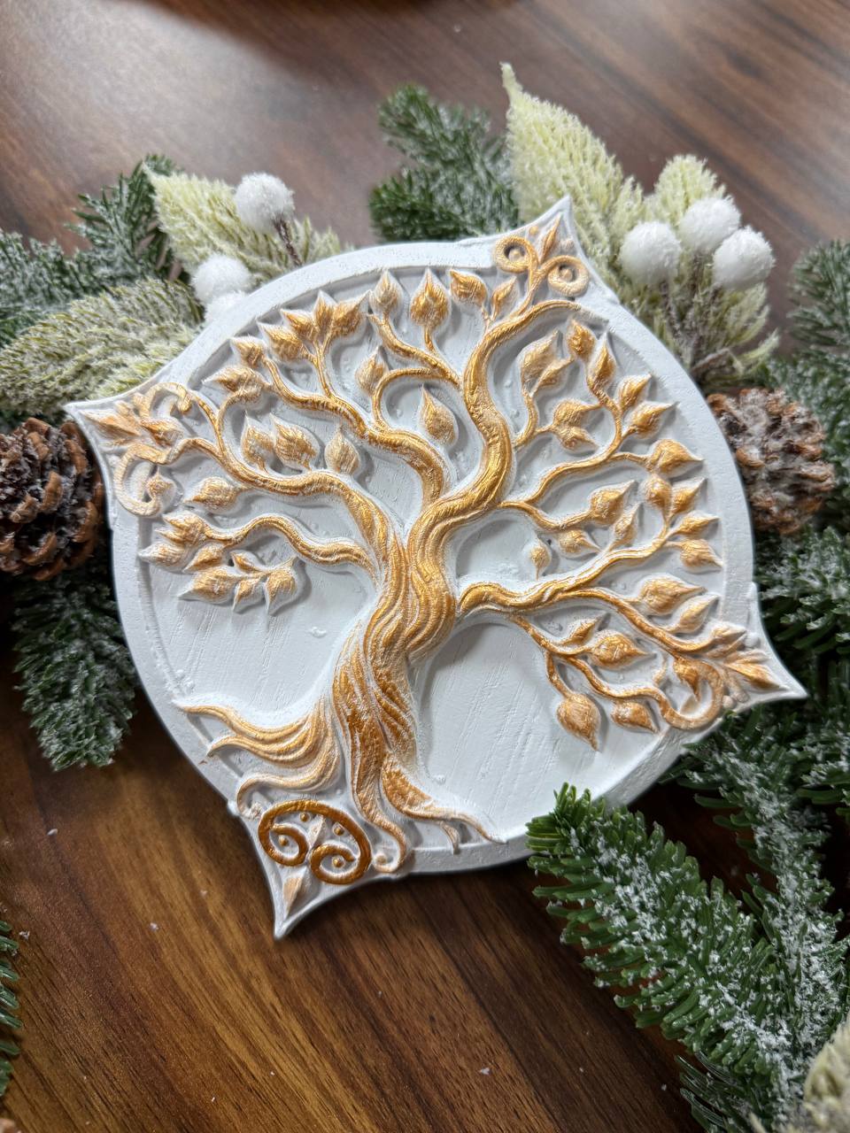 Tree of Life Carved  Cross - Kozak Work Shop