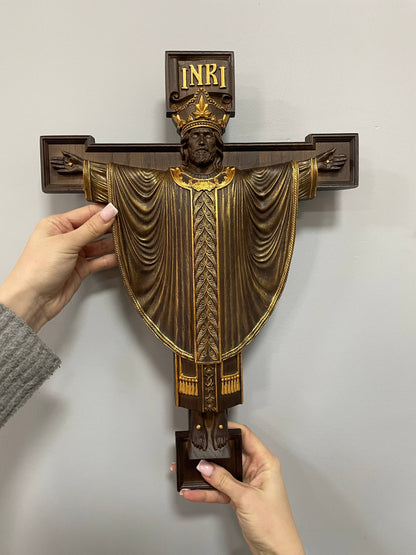 Jesus Rex  Wooden Wall art plaque - Kozak Work Shop