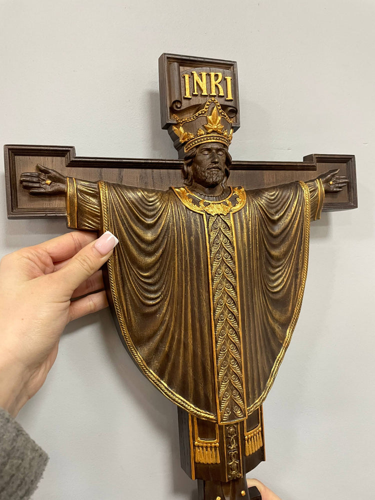 Jesus Rex  Wooden Wall art plaque - Kozak Work Shop