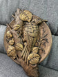 Woodpecker Bird Ornament Wood Carved Plaque - Kozak Work Shop
