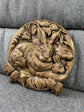 Rabbit Wooden Carved Plaque - Kozak Work Shop
