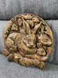 Rabbit Wooden Carved Plaque - Kozak Work Shop