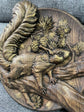 Squirrel Wood Carved Plaque - Kozak Work Shop